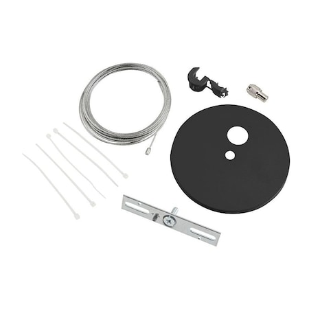 Keystone Canopy Cover Feed Kit, J-Box Mount | 5" Circular | Black KT-LALED-5CC-1-F-KIT-B