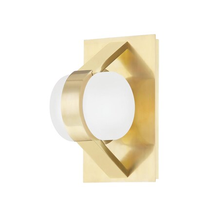 Hudson Valley Lighting Orbit 1 Light Wall Sconce 4.75 In. Aged Brass 2700-AGB