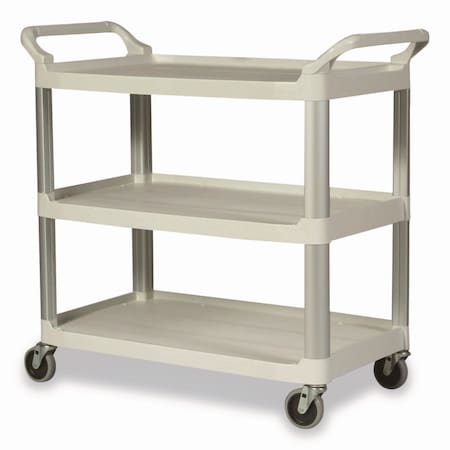 Rubbermaid Commercial Plastic, 300 lb Load Capacity, 3 Shelves, 40.63" W FG409100OWHT