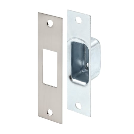 Prime-Line Box Armored Security Strike, 4-7/8 inch Height x 1-1/4 inch Width, with Fasteners, Satin Nickel U 95395