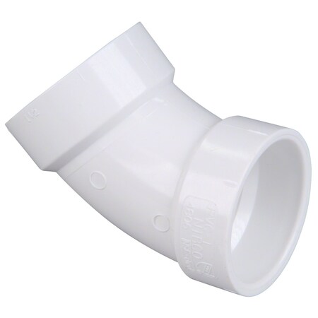 Nibco 4806 R 8x6 Hub x Hub 45 Elbow PVC K042950