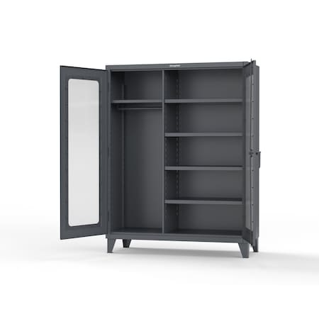 Strong Hold 7 GA Industrial Shop Table with 3 Drawers and ABS Top T7236-3DB-ABS