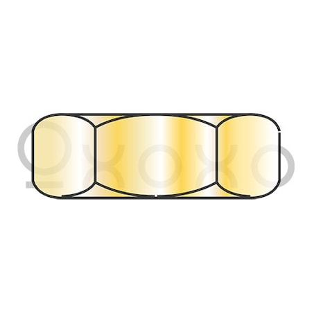 Oxoxo 5/16-18X9/16X7 Hex Machine Screw Nut Zinc Yellow, 3000PK 181947