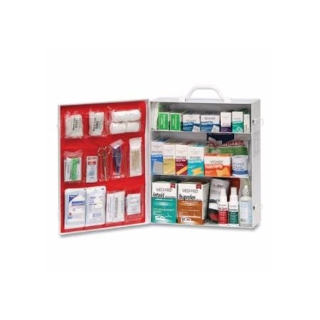 Medi-First First Aid Kit, Three-Shelf ANSI-B Cabinet for Sm/Med Industrial Work Settings, Metal 899-745ANSI