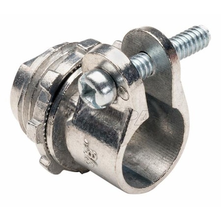 Topaz Straight Squeeze BX-Flex Connector 1" Die Cast Zinc 153
