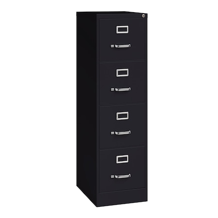 Hirsh 15" W 4 Drawer Vertical File Cabinet, Black, Letter 17892