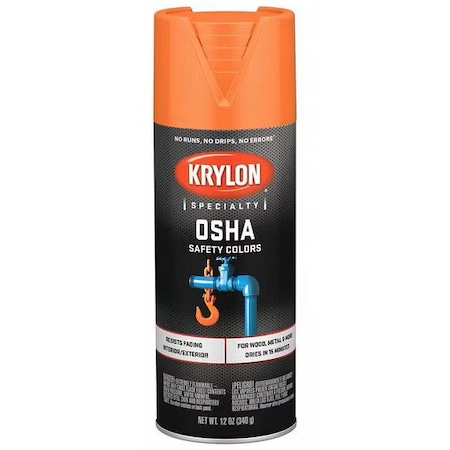 Osha 12 Oz Krylon Safety Orange APWA Color Standard Spray Paint K02410777