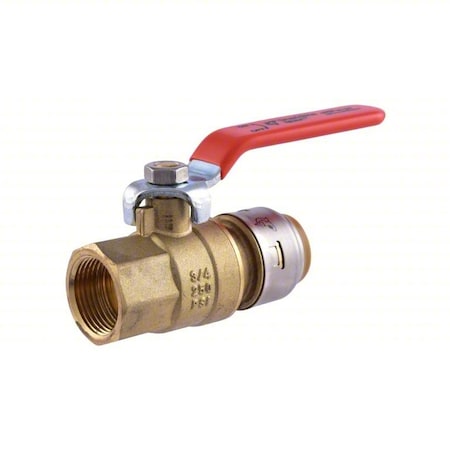 Sharkbite Turn Ball Valve, 4.8" L, Brass UR22186