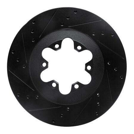 Dynamic Friction Co DFC Brake Rotor - Drilled and Slotted - Black 633-48057L