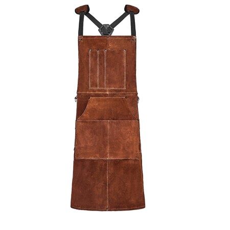 Vevor Leather Welding Work Apron Heavy Duty Cowhide Heat Resistant Welding Apron AP-6100