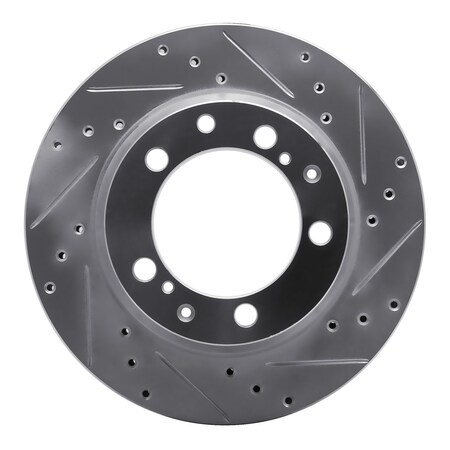 Dynamic Friction Co DFC Brake Rotor - Drilled and Slotted - Silver 631-02021R