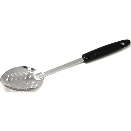 Chef Craft Spoon, 12 in OAL, Stainless Steel, Black, Chrome 12931