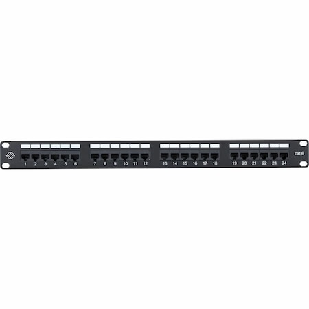 Black Box CAT6 Patch Panel, Punchdown - 1U, Unshielded, 24-Port JPM624A-R2