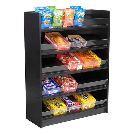 Specialty Store Services Floor Display, Blk, 48" H, 14" L 7777BK