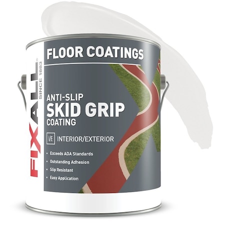 Skid Grip FixALL Series Anti-Slip Coating, Flat, Tintable White, 1 gal F06511-1-E