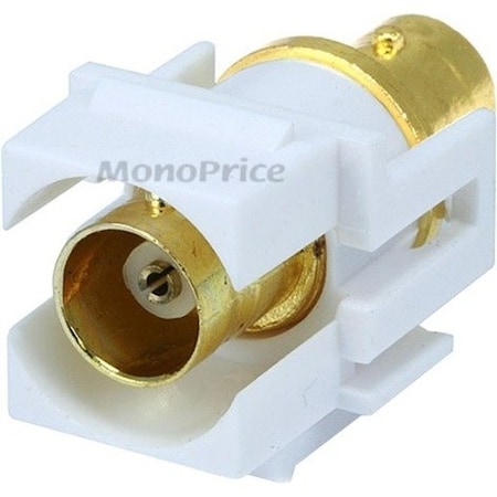 Monoprice Keystone Jack, Modular Bnc, White 6540