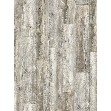 Proselect Design ProFloor Flooring Plank, 48 in L, 7 in W, Stone Plastic Composite/Vinyl, Weathered Gray, 12PK PF803