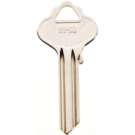 Hy-Ko Key Blank, Brass, Nickel, For: ILCO Cabinet, House Locks and Padlocks 11010IN33
