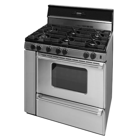 Premier Gas Range, 6 Sealed Burners, 36 inW x 46 inH x 26 inD, 3.9 cu. ft. Oven, Stainless Steel 805773