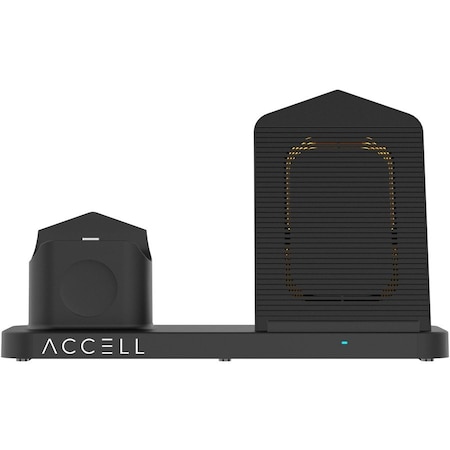 Accell 3 in 1 Fast Wireless Charger for smartphone, Apple watch, and Airpods D233B-001B