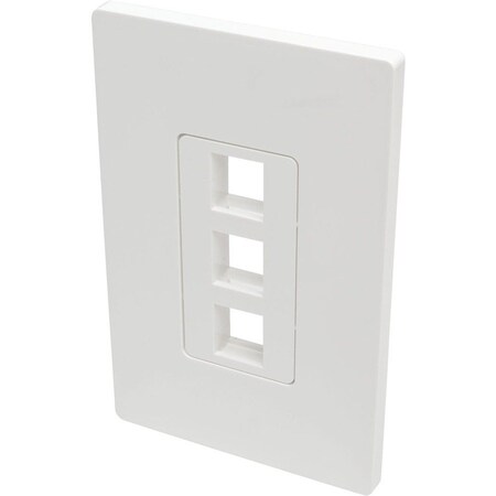 Tripp Lite Single-Gang 3-Port Wallplate Keystone Cat5/6 USB/HDMI/DP/RCA TAA N080-103