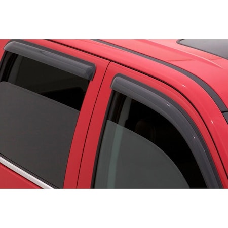 Ventshade Rainguards, Aerodynamic Design, Tape-On, Smoke, Acrylic, Set Of 4 94255