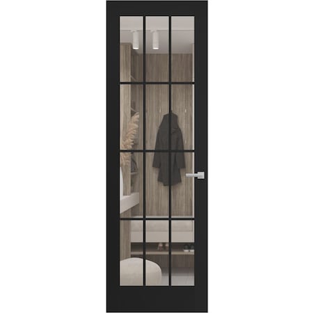 Sartodoors Hidden Door, Felicia 3355 Matte Black Concealed Metal Frame 36 x 80 Left-hand Outswing FELICIA3355MF-BLK-36x80-LH-O