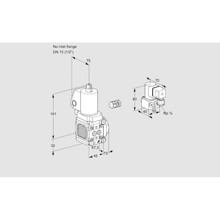 Honeywell Kromschroder Solenoid Valve for Gas/Air, Auto Shut-Off, 500 mbar, IP65, VAS Series KS88008523