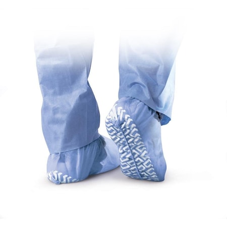 Medline Nonskid Spunbond Polypropylene Shoe Covers, Blue, Size 2XL (Up to Men's Size 17), 200PK NON28752