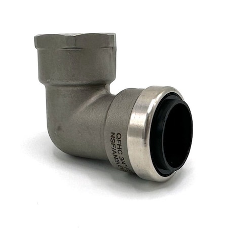 Zoro Select Female Elbow, Stainless Steel, Not Applicable SS813FR