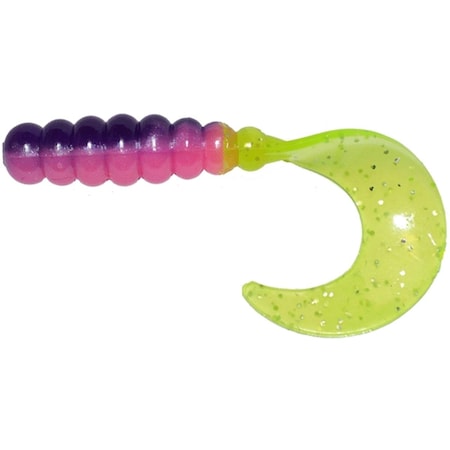 Big Bite Baits 2 in. Fat Grub, Popsicle, 10PK FG215
