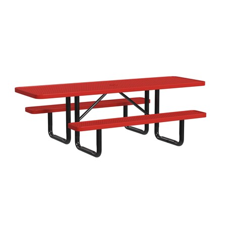 Leisure Craft Picninc Expanded Table, 8 Ft, Red T8XPP-ADA-RED