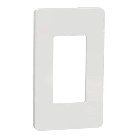 Square D Cover Frame, X Series, 1 Gang, Screwless, Number of Gangs: 1 Plastic, Matte Finish, White SQWP141001WH
