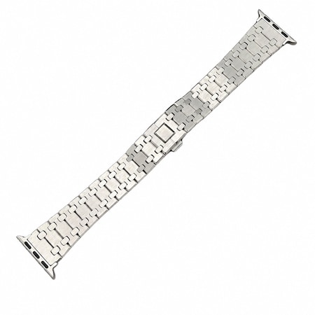 Elegani Stainless Steel Watch Replacement Band Compatible with Apple Watch 49mm, Silver APRO-SLV-49mm