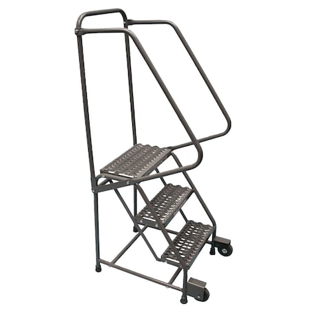 Ballymore Tilt and Roll Ladder, Steel, 19 in.H H218TRX-AW