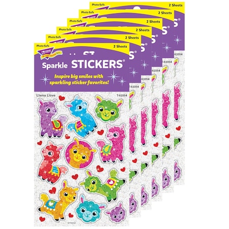 Trend Llama Llove Sparkle Stickers, 20-Piece Set, 6PK T63354