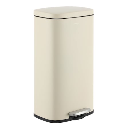 Happimess Curtis 8-Gallon Step-Open Trash Can, Limestone Beige HPM1011I