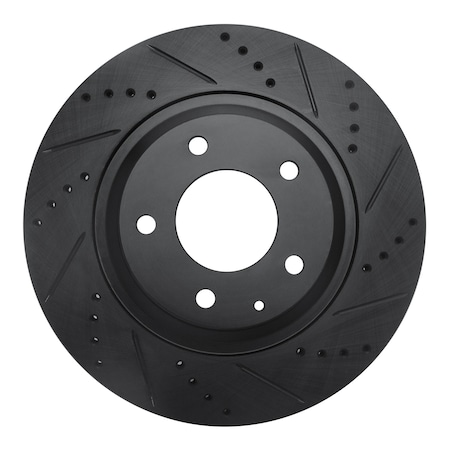 Dynamic Friction Co DFC Brake Rotor - Drilled and Slotted - Black 633-80044R