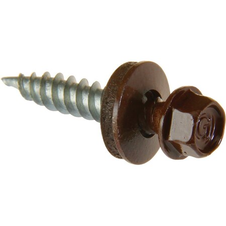 All-Source No. 9 x 2-1/2 In. Hex Washered Brown Framing Screw, 250PK 702652