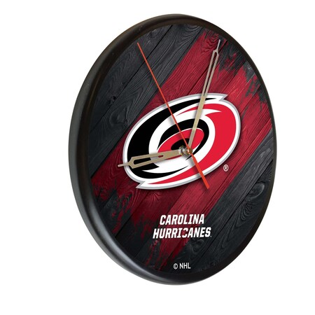 Holland Bar Stool Co Carolina Hurricanes 13" Solid Wood Clock WClkPBlkCarHur