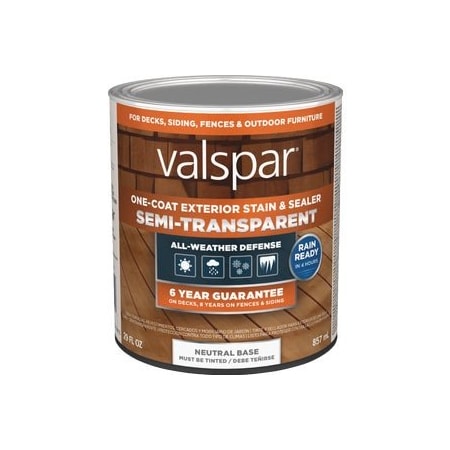 Valspar Semi-Transparent Deck Stain Neutral Tint Base 1 Qt. VL1028085-14