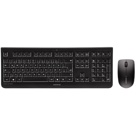 Cherry DW 3000 Wireless kb+mouse bundle, French 105+4 whisper quiet keys, black, 3 botton mouse, nano JD-0710FR-2