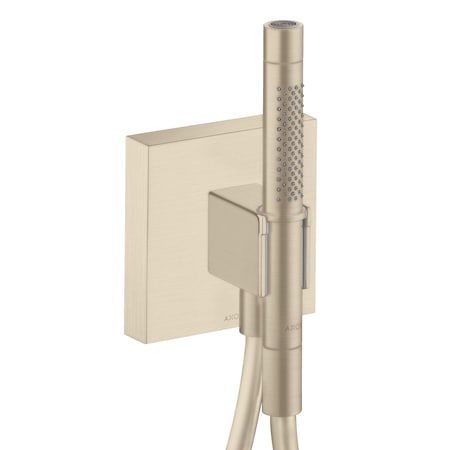 Axor ShowerSolutions Handshower Holder with Outlet 5" x 5" with Handshower, 1.75 GPM in Brushed Nickel 12627821