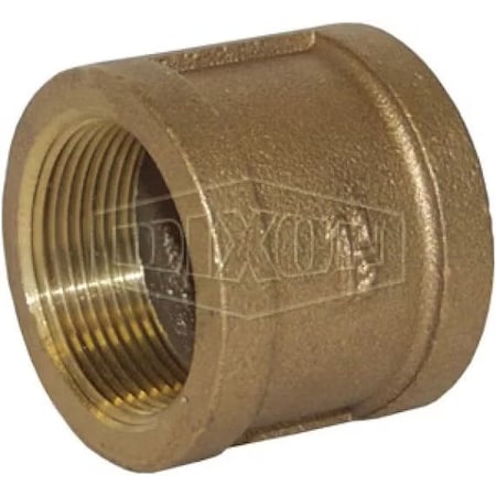 Dixon Pipe Coupling, 3/4 in Nominal, FNPT End Style, 125 lb, Brass RHC75B