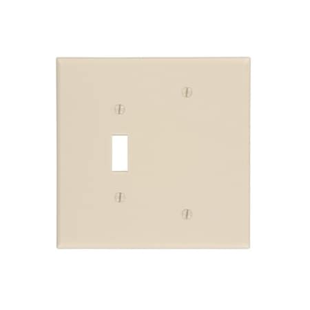 Leviton Combination Wallplate, Oversized, Gang 2, Ivory 86106