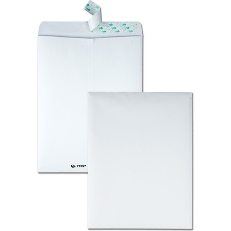 Quality Park No-Tear Envelope, White, Poly, PK100 QUA77397
