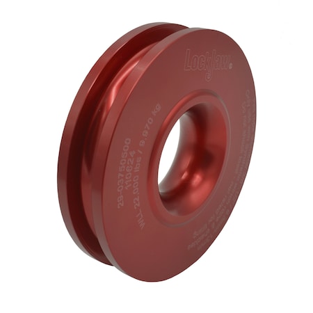 Lockjaw High Performance Recovery Ring fits 3/8in, 7/16in and 1/2in Dia. synthetic winch ropes, Red 29-03750500