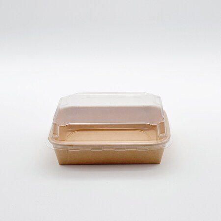 Verterra 6x5x1 Kraft tray w/ lid Combo, 200PK VT-PBL-6X5X1