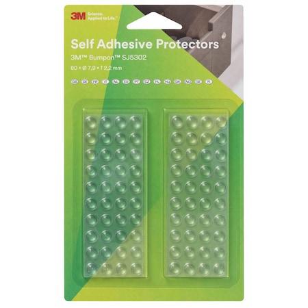 3M Bumper, Self Adhesive, 0.085 In H, PK80 SJ5302