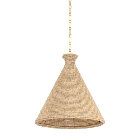 Hudson Valley Lighting Tallman 1 Light Pendant 20 In. Vintage Gold Leaf 5020-VGL